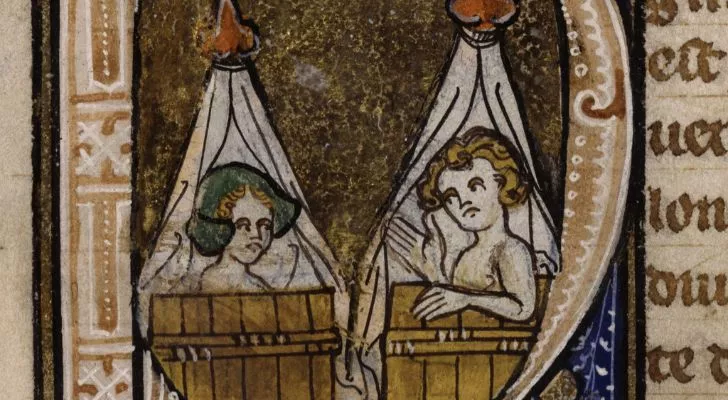 През Средновековието рядко са използвали сапун