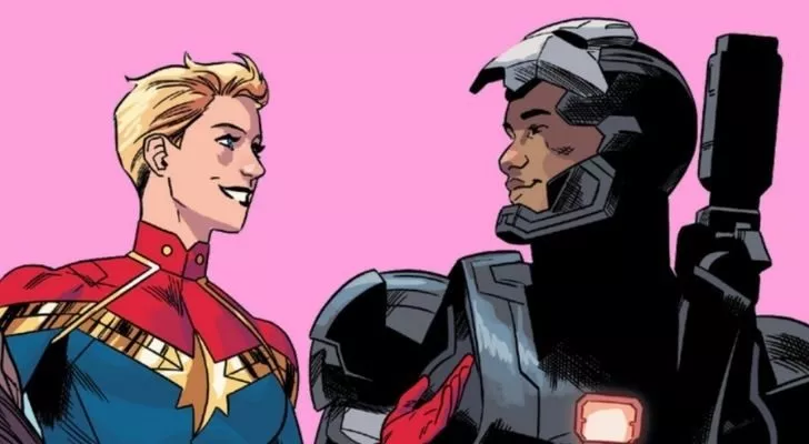 Капитан Марвел и War Machine имаха любовна афера. 