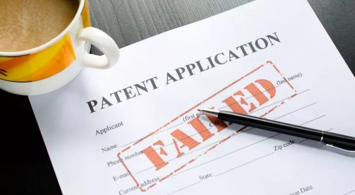 Заявка за патент с печат „НЕУСПЕШНА“