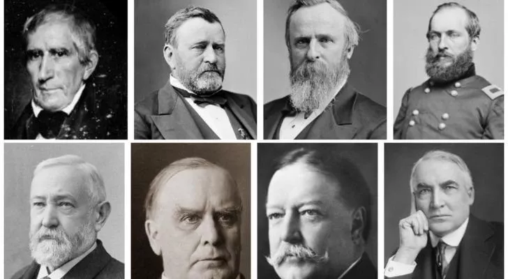 Лицата на осемте президенти, дошли от Охайо