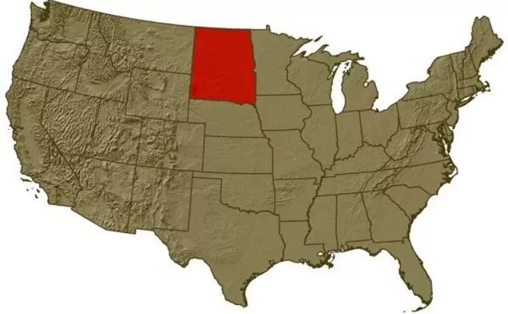 Карта на територията на Дакота