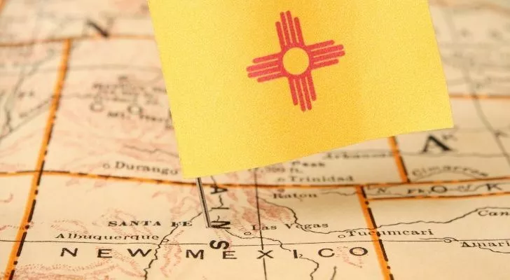 Ню Мексико посочи на картата