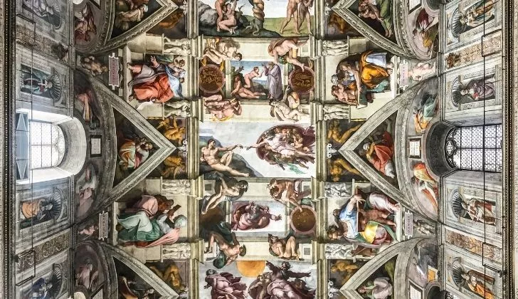 Красиво произведение на изкуството в Сикстинската капела