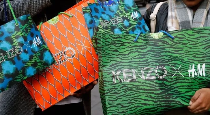 Много ярки пазарски чанти Kenzo H&M
