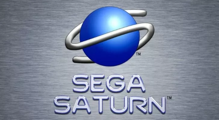 Лого на Sega Saturn с буквата „S“, усукана около синя сфера