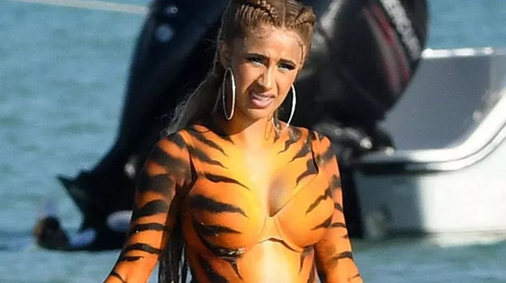 Cardi B - Tiger Body Paint