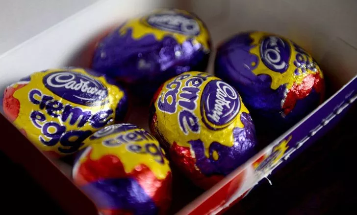 Опаковка за крем яйца на Cadbury