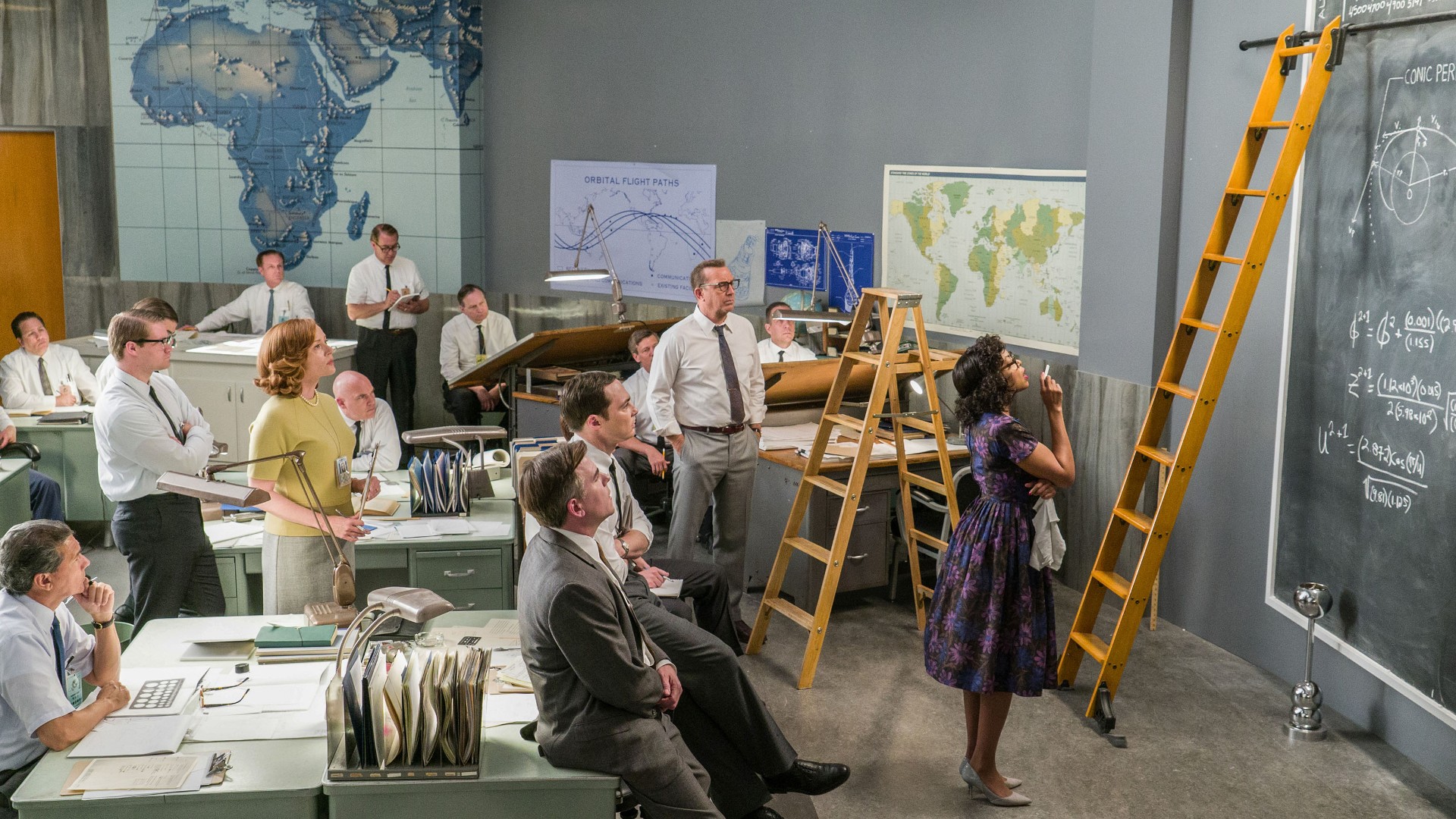 Кадър от научния биографичен филм Hidden Figures (2016)