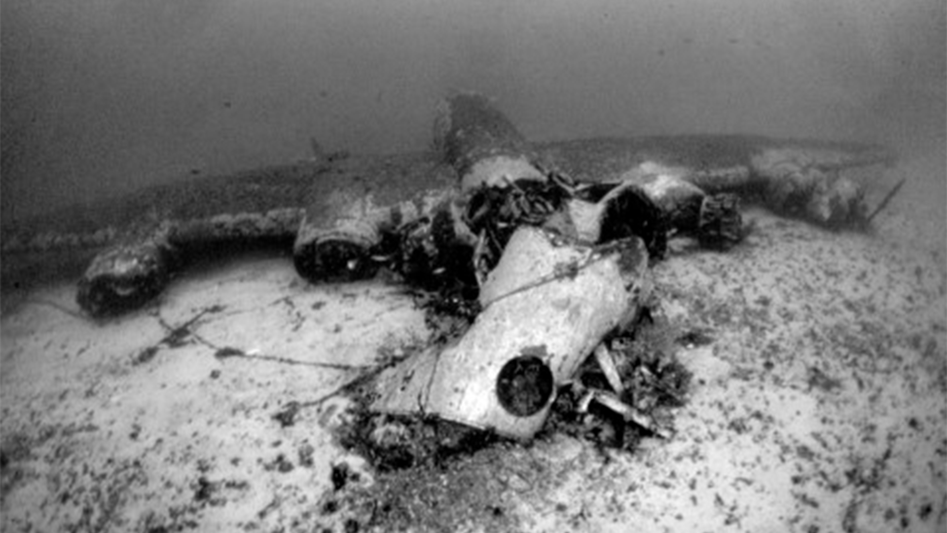Останките на американски бомбардировач B-24 Liberator в морето край Малта.