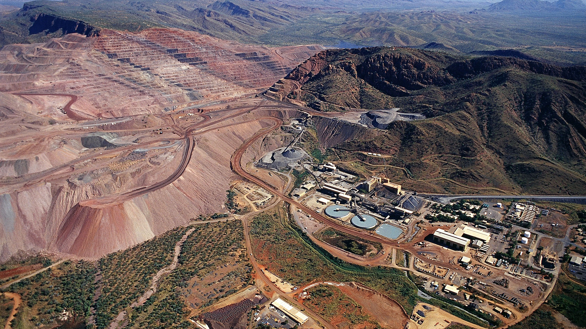 Снимка на диамантената мина Argyle в района на Кимбърли, Западна Австралия.