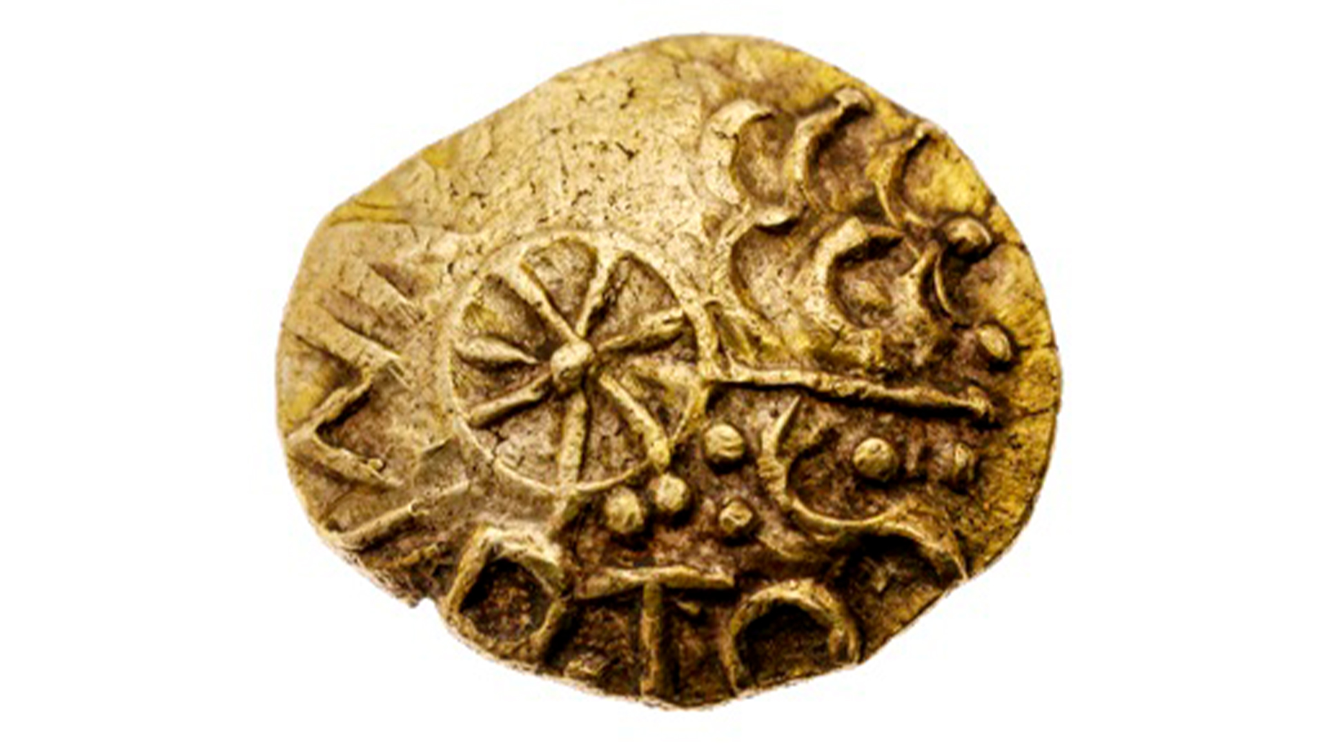Тази златна монета е намерена през март 2023 г. и има името 