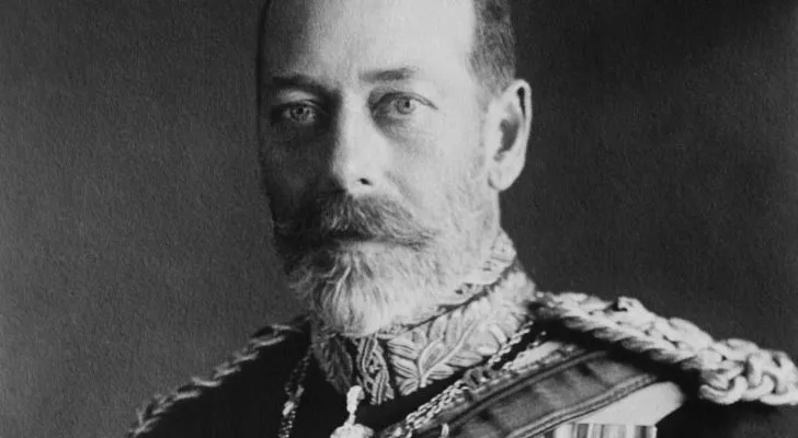 A portrait of King George V