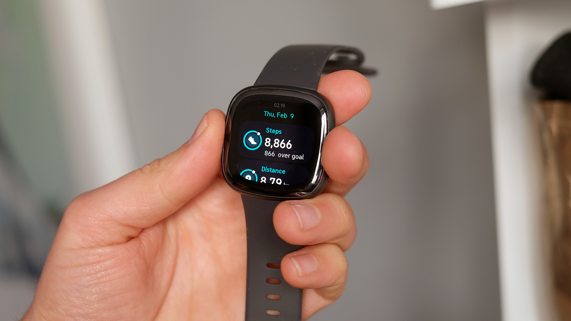 Fitbit Sense 2 being tested by Live Science contributor Andrew Williams