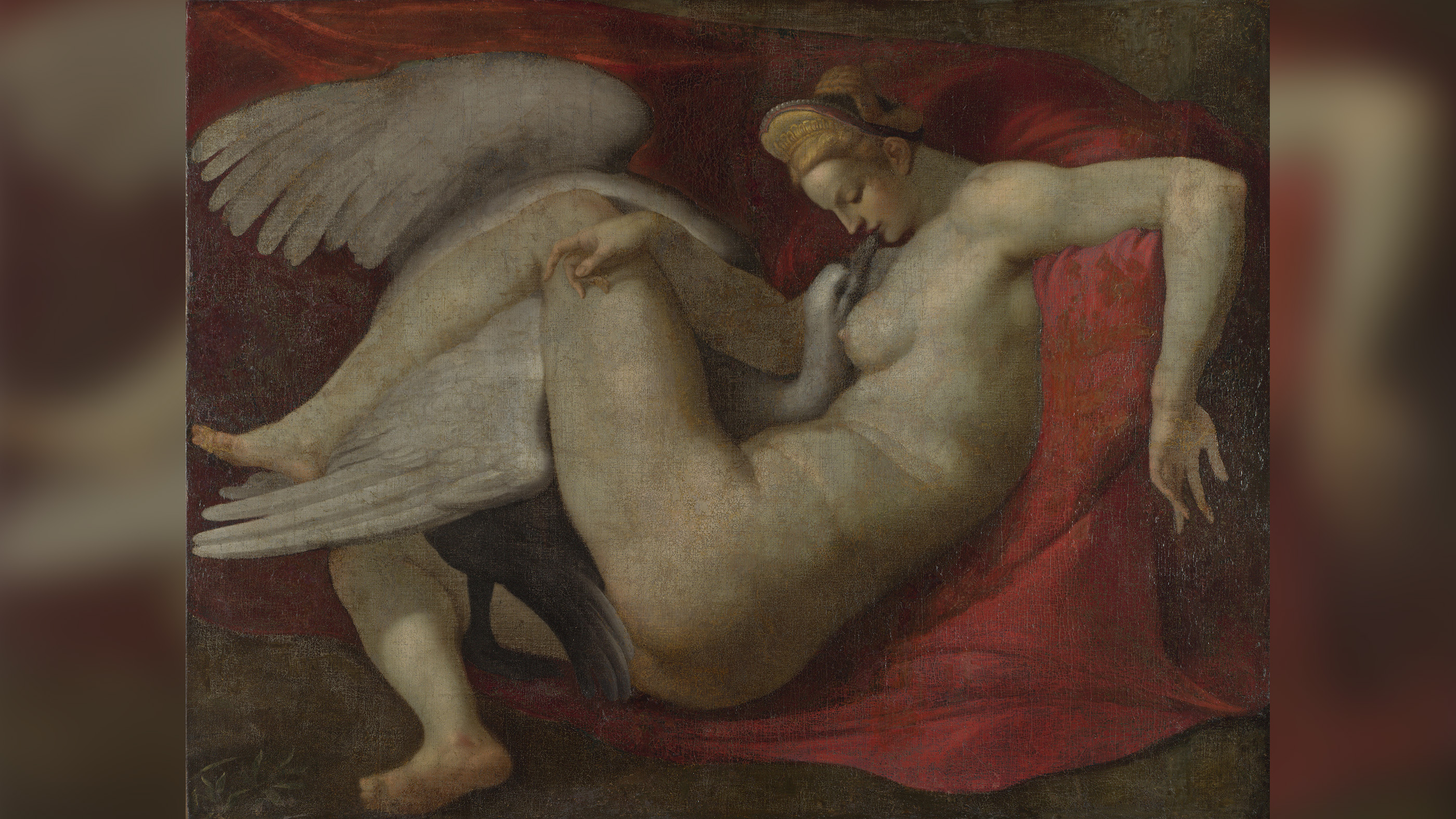 Leda and the Swan, after 1530, found in the collection of the National Gallery, London.