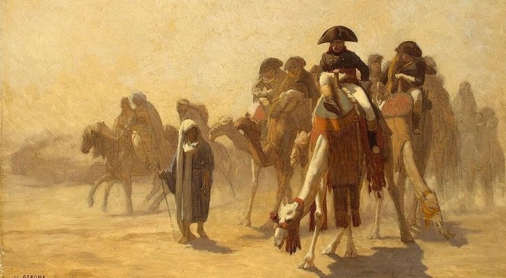 Наполеон и неговият антураж някъде в Египет